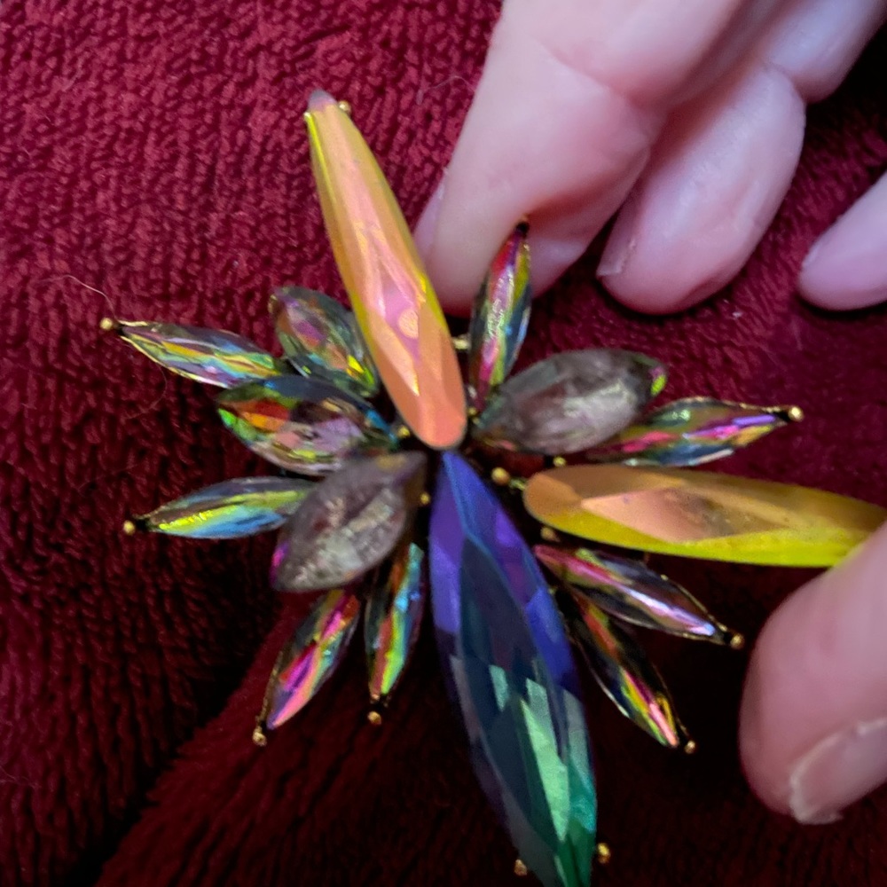 Boutique Multi Colored Oil Spill Statement Ring